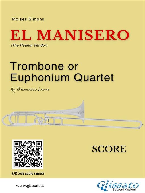 Cover image for Trombone or Euphonium Quartet: El Manisero (Score)